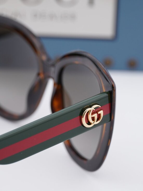 Gucci GG0860S 001 Square Sunglasses - Havana\\Brown Gradient main image 7